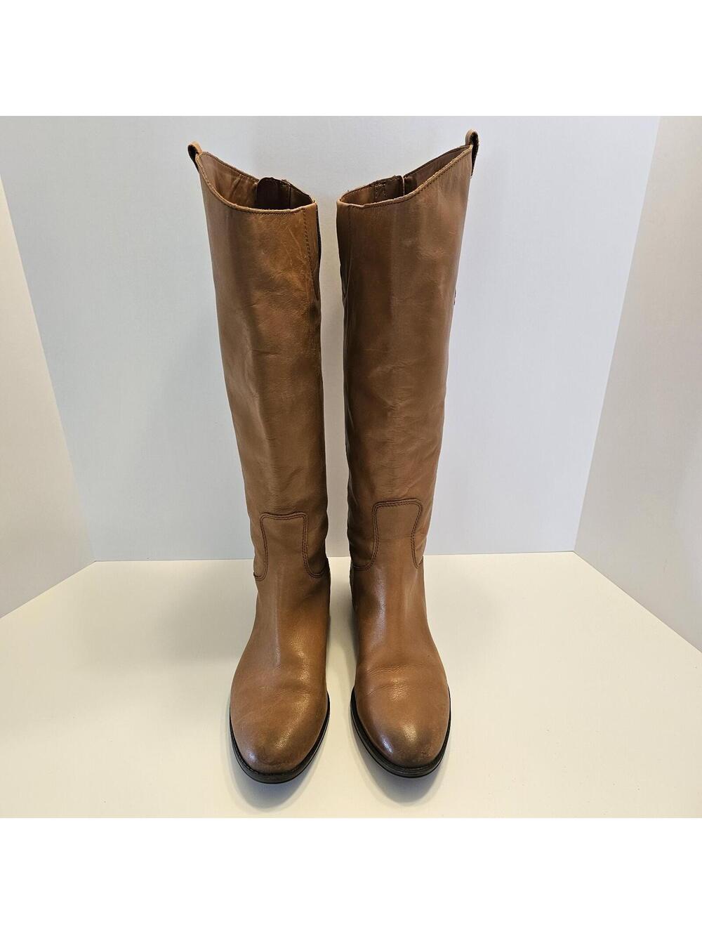 Sam Edelman Women Penny Riding Equestrian Tall Tan Leather Boots size 9.5 - Picture 2 of 11